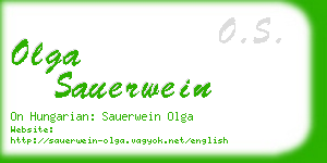 olga sauerwein business card